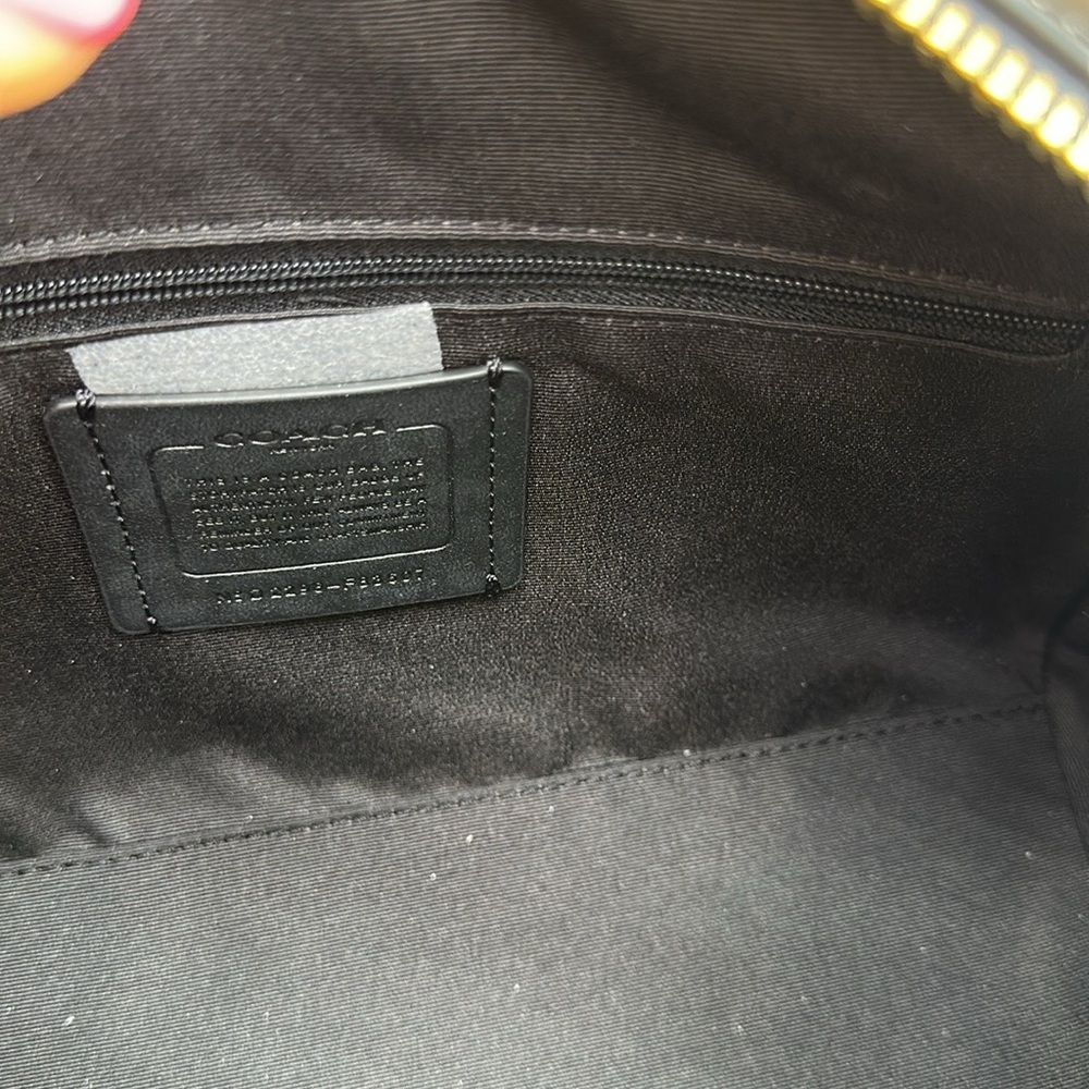 Coach Charcoal Satchel with Gold Accents - Picture 11 of 15